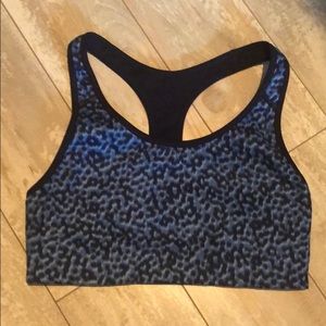 Old Navy Blue Cheetah Print Sports Bra